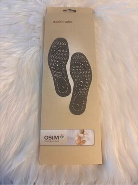 NEW OSIM Health Soles Acupressure Insoles - Black Size Large